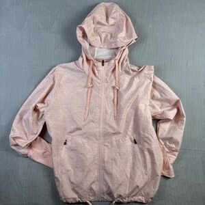 Zyia Active XL Blush Women's Windbreaker Jacket with Hood